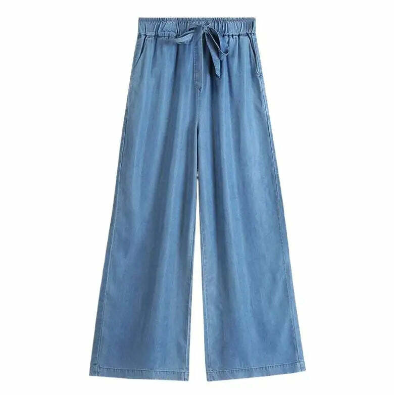 Y2K Grunge High Waist Wide Leg Jeans - Vintage 90S Style Plus Size Denim Pants 6Xl 7Xl