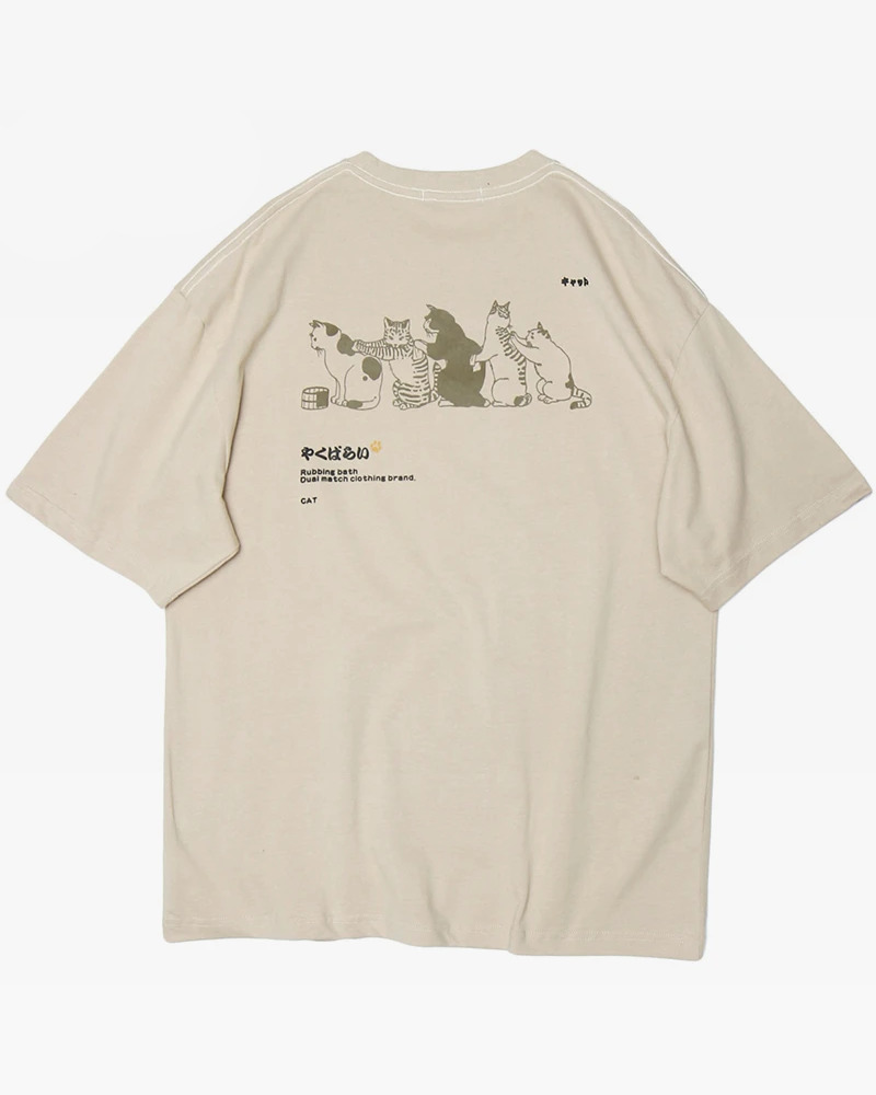 Y2K Grunge Japanese Cat T-Shirt - Retro 90S Summer Outfit, Pastel Goth, Y2K Fashion