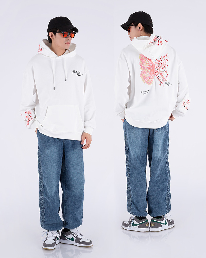 Y2K Grunge Japanese Cherry Blossom Hoodie - Retro 90S Fashion, Summer Y2K Outfits
