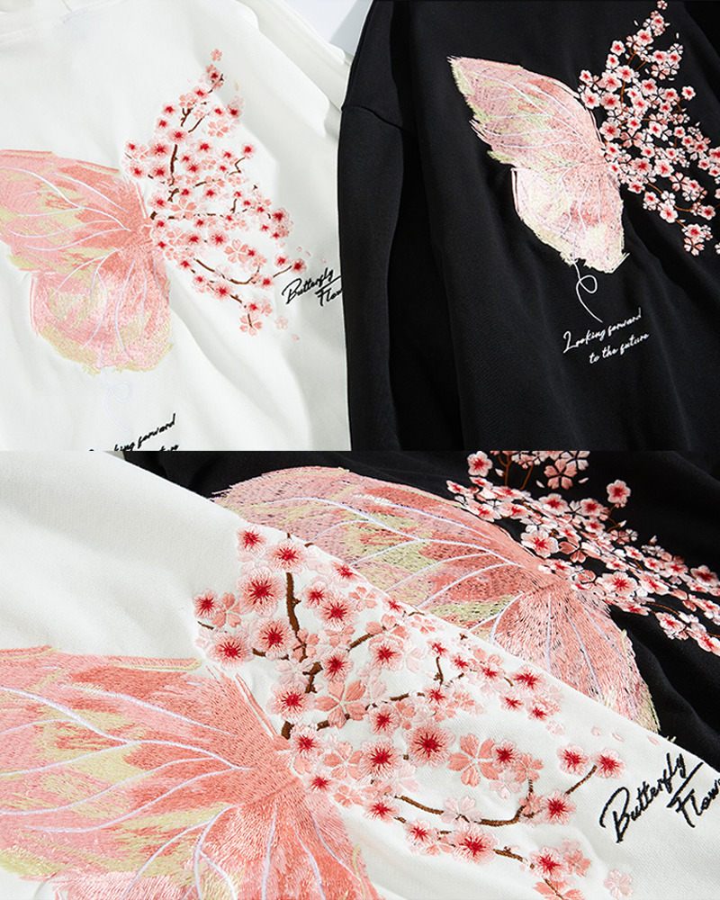 Y2K Grunge Japanese Cherry Blossom Hoodie - Retro 90S Fashion, Summer Y2K Outfits