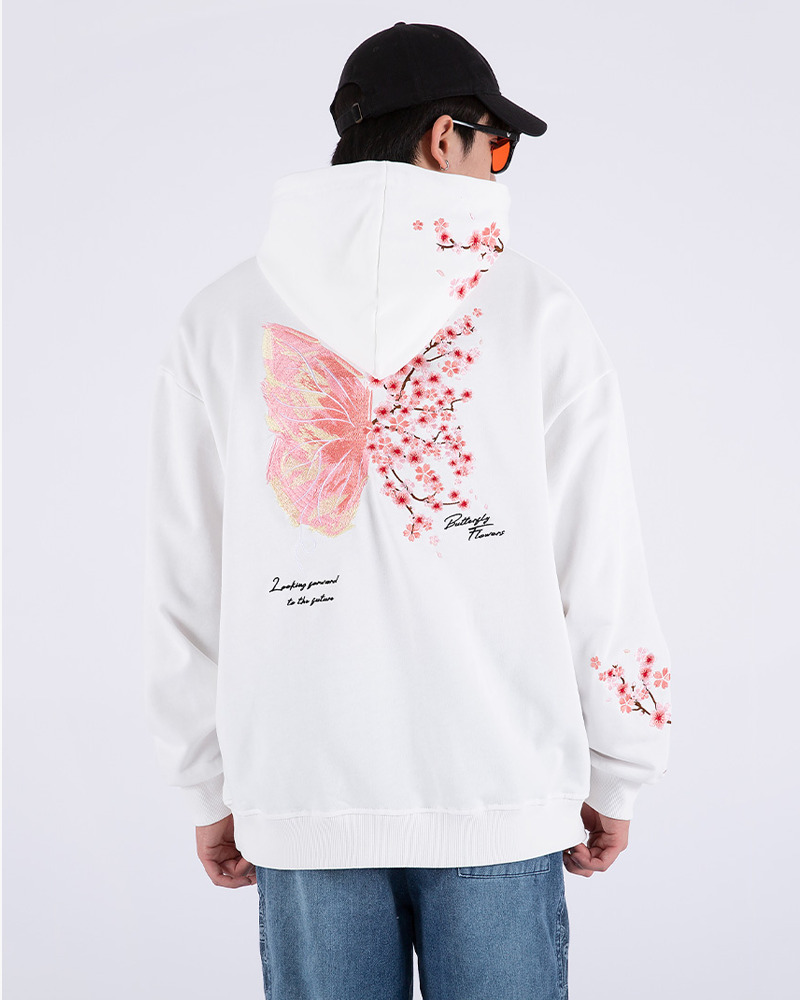 Y2K Grunge Japanese Cherry Blossom Hoodie - Retro 90S Fashion, Summer Y2K Outfits