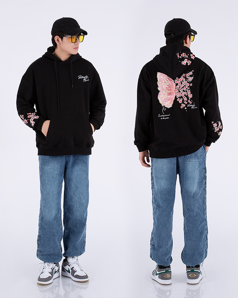 Y2K Grunge Japanese Cherry Blossom Hoodie - Retro 90S Fashion, Summer Y2K Outfits