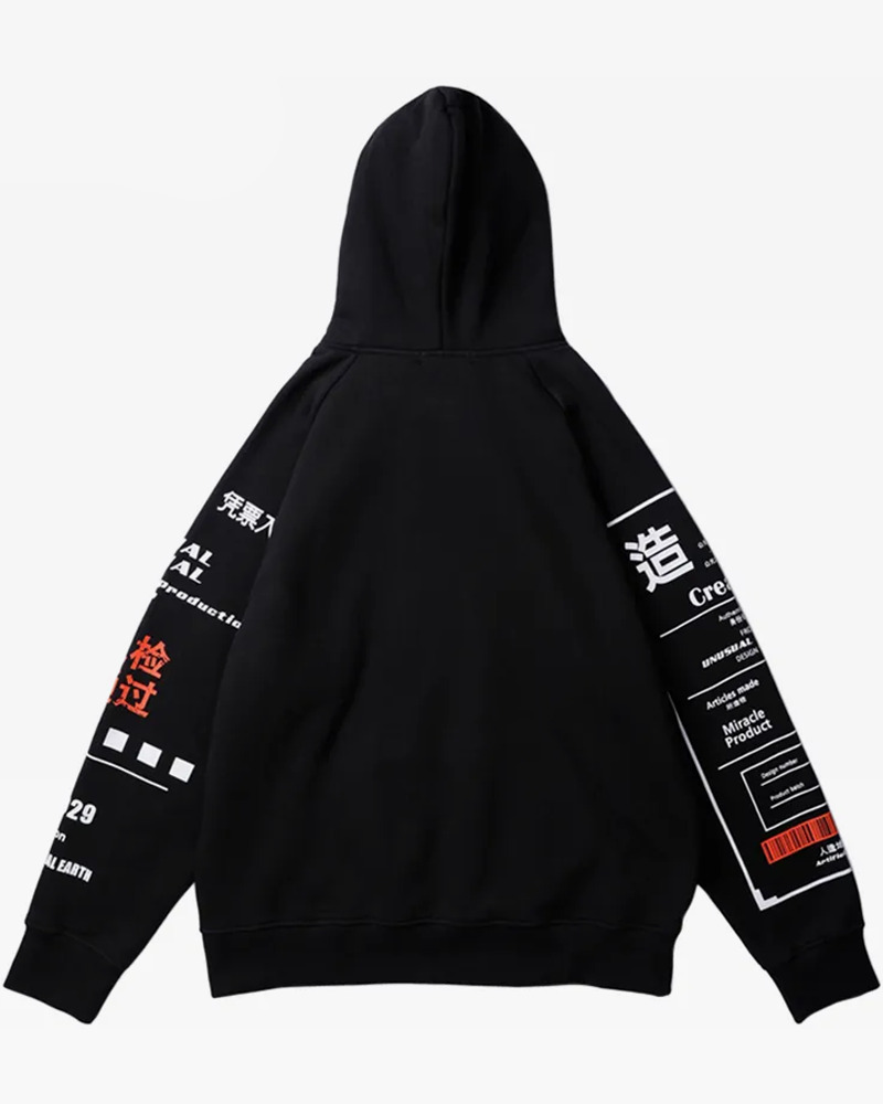 Y2K Grunge Japanese Design Hoodie - Retro 90S Fashion, Summer Y2K Outfits, Pastel Goth Style