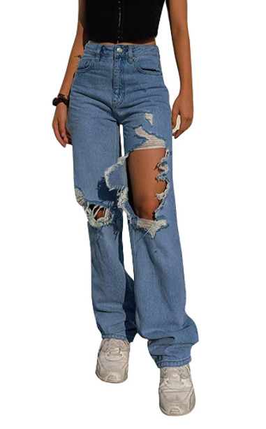 Y2K Grunge Jeans - Retro 90S Fashion, Summer Outfits, Gothic Y2K, Hip Hop Style