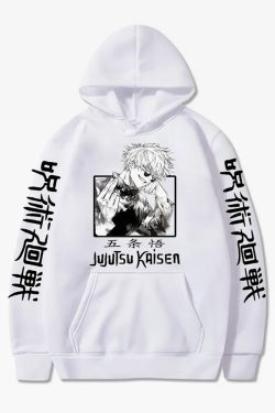 Y2K Grunge Jujutsu Kaisen Hoodie - Retro 90S Fashion, Summer Y2K Outfits, Pastel Goth Style