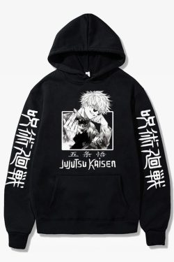 Y2K Grunge Jujutsu Kaisen Hoodie - Retro 90S Fashion, Summer Y2K Outfits, Pastel Goth Style