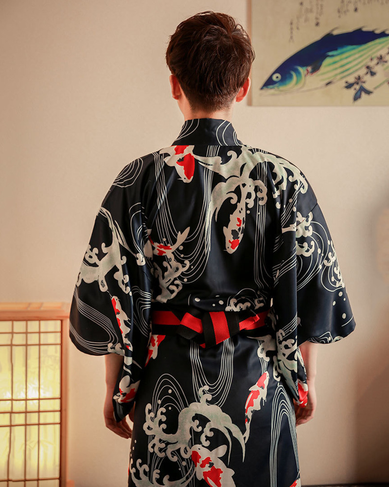 Y2K Grunge Koi Fish Kimono - Retro 90S Summer Outfit, Pastel Goth, Y2K Party & Club Fashion