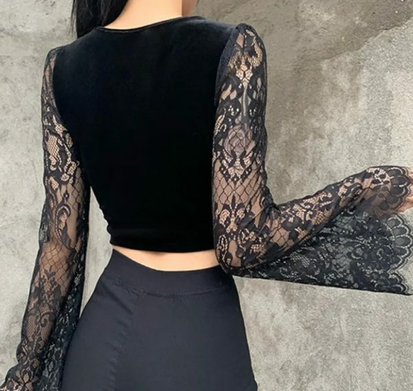 Y2K Grunge Long Sleeve Crop Top - Retro 90S Fashion, Summer Outfits, And Party Looks