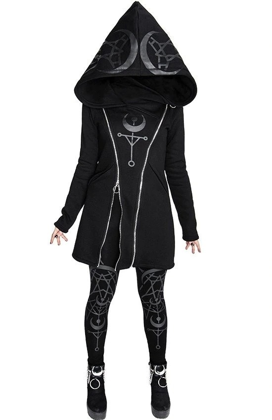 Y2K Grunge Long Sleeve Double Zipper Hoodie - 90S Retro, Summer Outfits, Y2K Fashion
