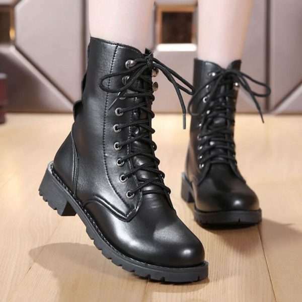 Y2K Grunge Low Heel Ankle Boots - Retro 90S Fashion, Gothic Y2K, Summer Y2K Outfits