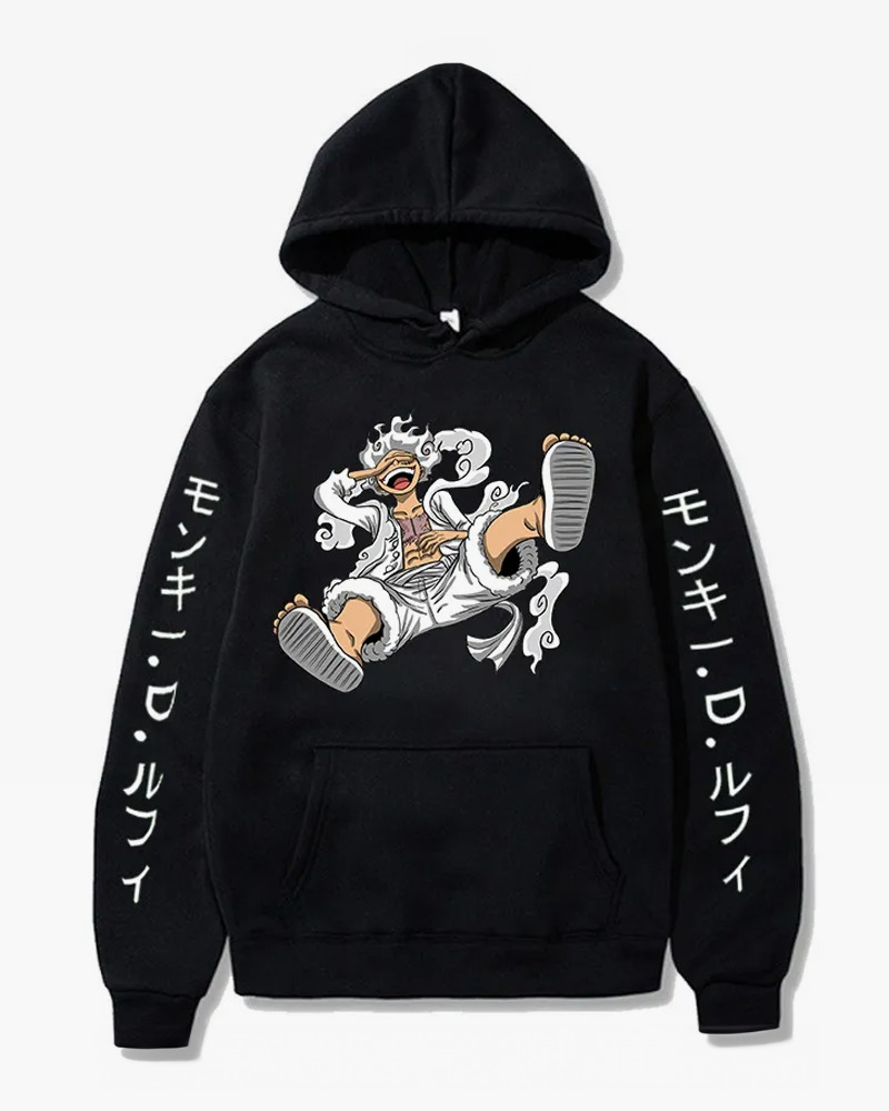 Y2K Grunge Luffy Gear 5 Hoodie - Retro 90S Fashion, Summer Y2K Outfits, Pastel Goth Style