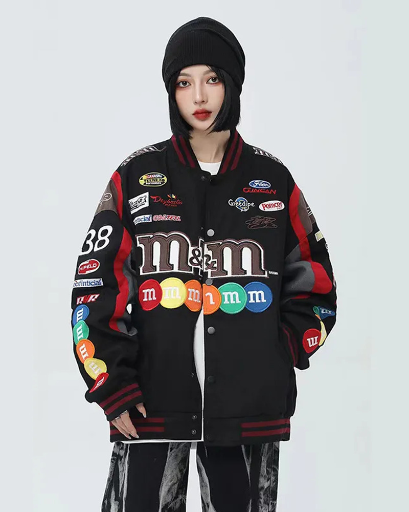 Y2K Grunge M&M Jacket - Retro 90S Fashion, Summer Outfits, Popstar & Club Party Style