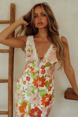 Y2K Grunge Maxi Dress - Retro 90S Summer Outfit, Gothic Y2K Fashion, Pastel Goth Style