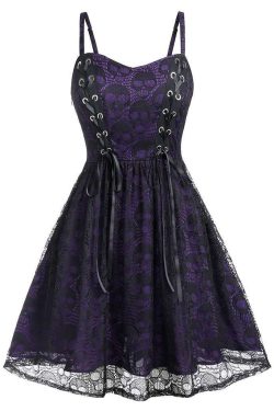 Y2K Grunge Mesh Sleeveless Dress - 90S Fashion, Retro Style, Summer Y2K Outfits, Gothic Y2K