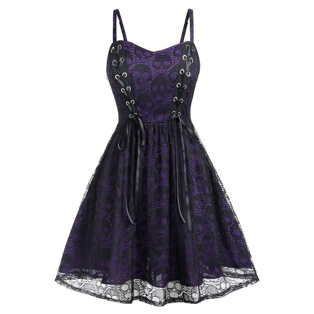 Y2K Grunge Mesh Sleeveless Dress - 90S Fashion, Retro Style, Summer Y2K Outfits, Gothic Y2K