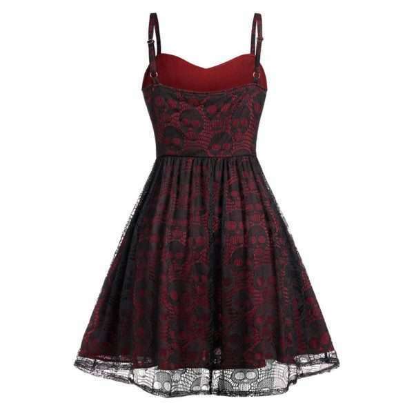 Y2K Grunge Mesh Sleeveless Dress - 90S Fashion, Retro Style, Summer Y2K Outfits, Gothic Y2K