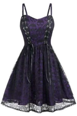 Y2K Grunge Mesh Sleeveless Dress - 90S Fashion, Retro Style, Summer Y2K Outfits, Gothic Y2K