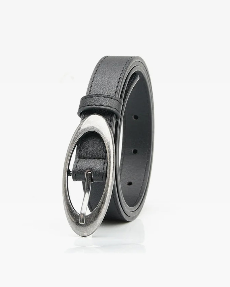 Y2K Grunge Oval Buckle Belt - Retro 90S Fashion, Gothic Y2K, Pastel Goth, Y2K Club Out