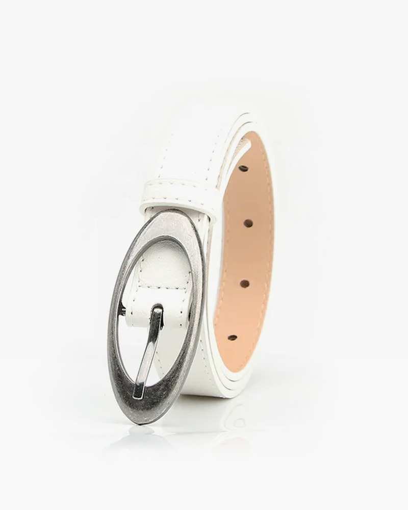 Y2K Grunge Oval Buckle Belt - Retro 90S Fashion, Gothic Y2K, Pastel Goth, Y2K Club Out