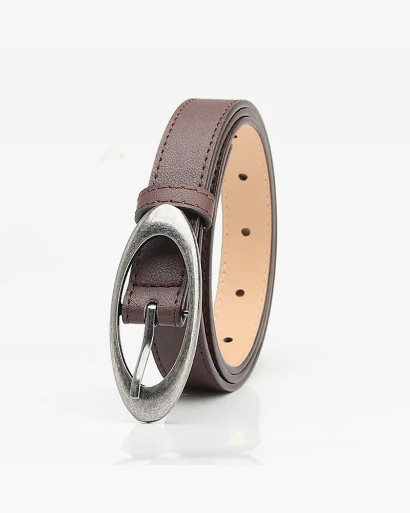 Y2K Grunge Oval Buckle Belt - Retro 90S Fashion, Gothic Y2K, Pastel Goth, Y2K Club Out