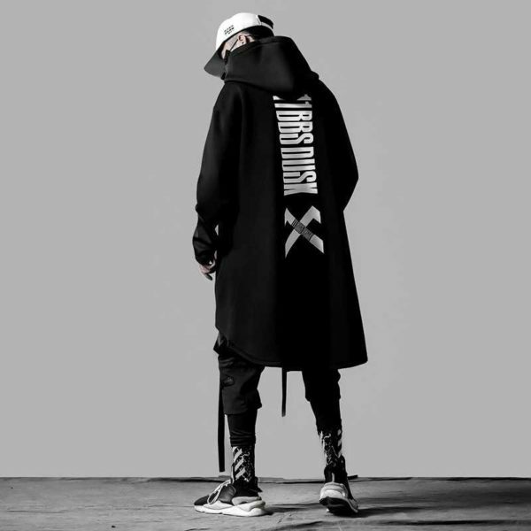 Y2K Grunge Oversized Long Cloak - 90S Fashion, Retro Style, Gothic Y2K, Summer Outfits