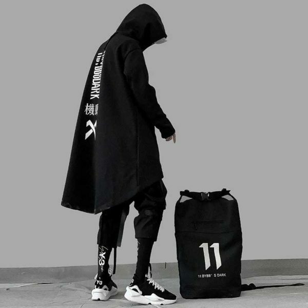 Y2K Grunge Oversized Long Cloak - 90S Fashion, Retro Style, Gothic Y2K, Summer Outfits