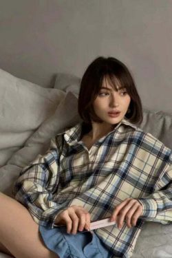 Y2K Grunge Oversized Plaid Shirt - Vintage 90S Long Sleeve Loose Lapel Pocket Blouse Korean Style