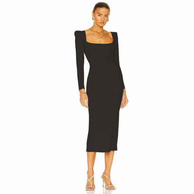 Y2K Grunge Paige Midi Dress - Retro 90S Summer Outfit, Pastel Goth, Y2K Party & Club Fashion