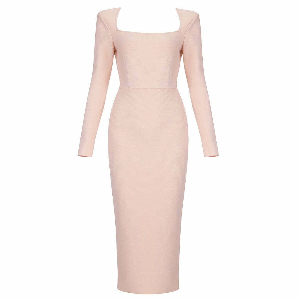 Y2K Grunge Paige Midi Dress - Retro 90S Summer Outfit, Pastel Goth, Y2K Party & Club Fashion