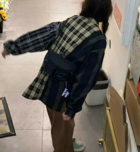 Y2K Grunge Patchwork Plaid Long Sleeve - Retro 90S Summer Outfit, Gothic Y2K Fashion