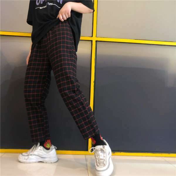 Y2K Grunge Plaid Pants - Retro 90S Summer Outfit, Y2K Fashion, Gothic Y2K, Y2K Club