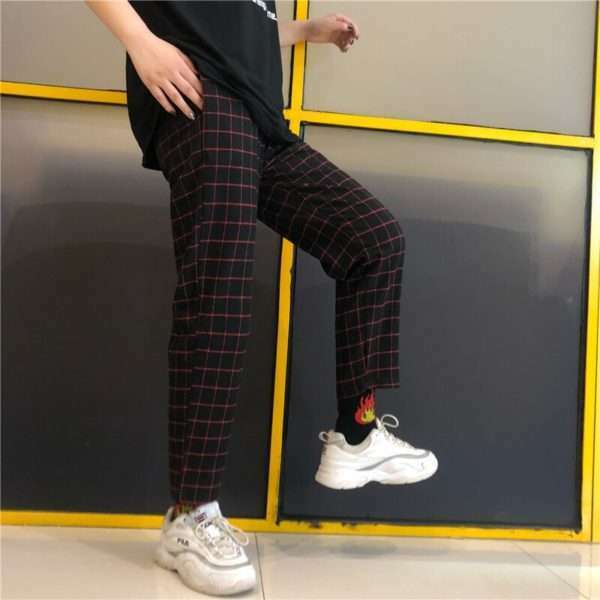 Y2K Grunge Plaid Pants - Retro 90S Summer Outfit, Y2K Fashion, Gothic Y2K, Y2K Club