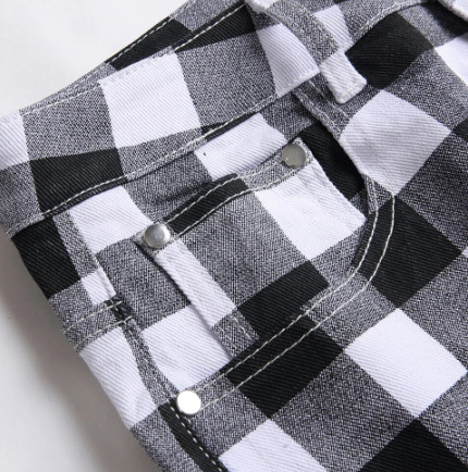 Y2K Grunge Plaid Pants Slim Fit - Retro 90S Fashion, Y2K Summer Outfits, Gothic Y2K Style