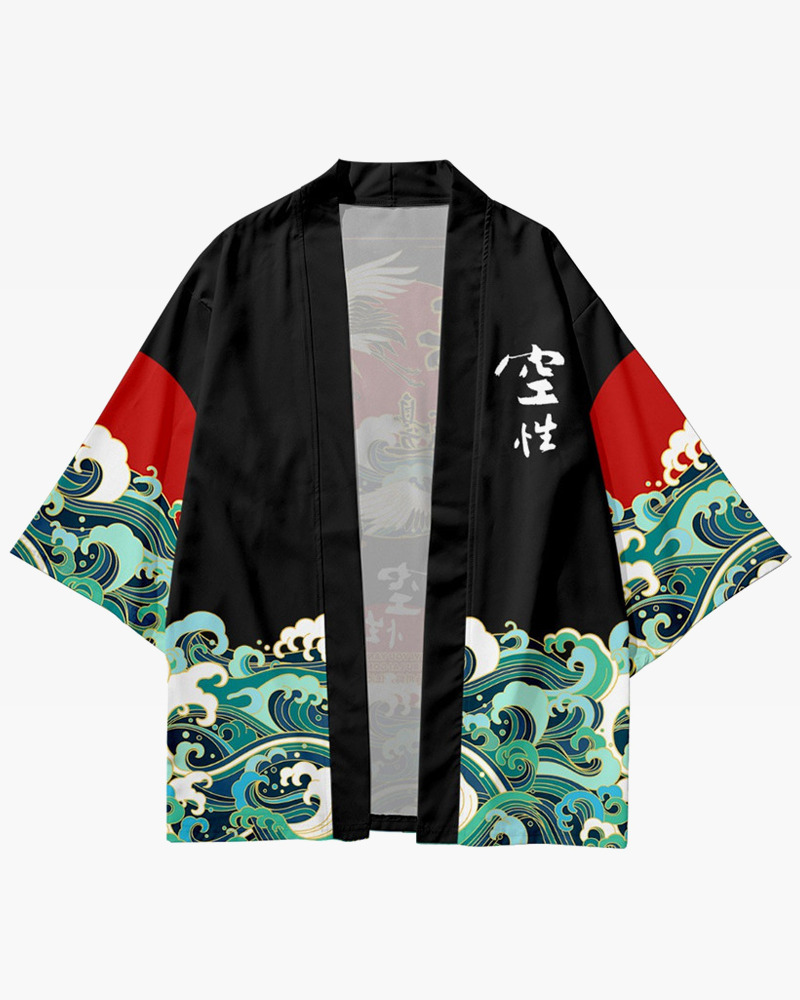 Y2K Grunge Printed Kimono Jacket - Retro 90S Summer Outfit, Pastel Goth, Y2K Party Fashion