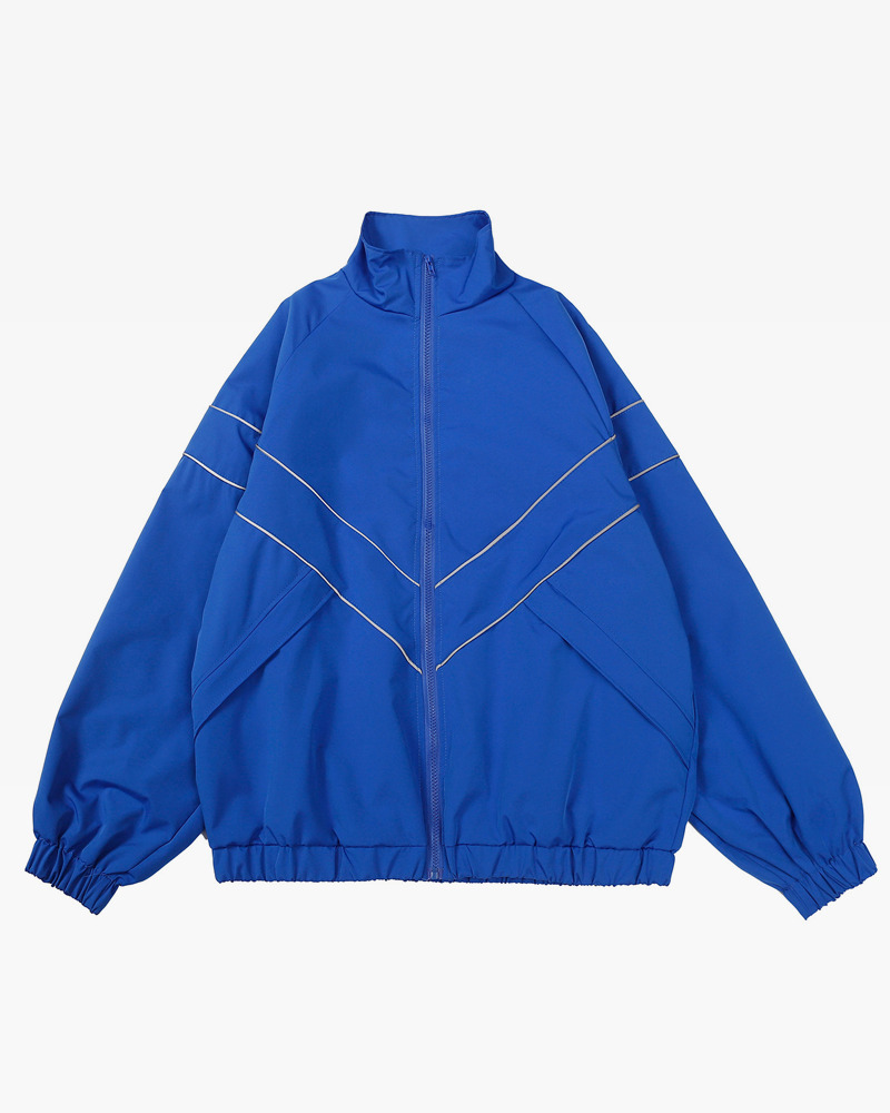 Y2K Grunge Reflective Stripe Jacket - 90S Retro Summer Outfit, Y2K Club & Party Fashion