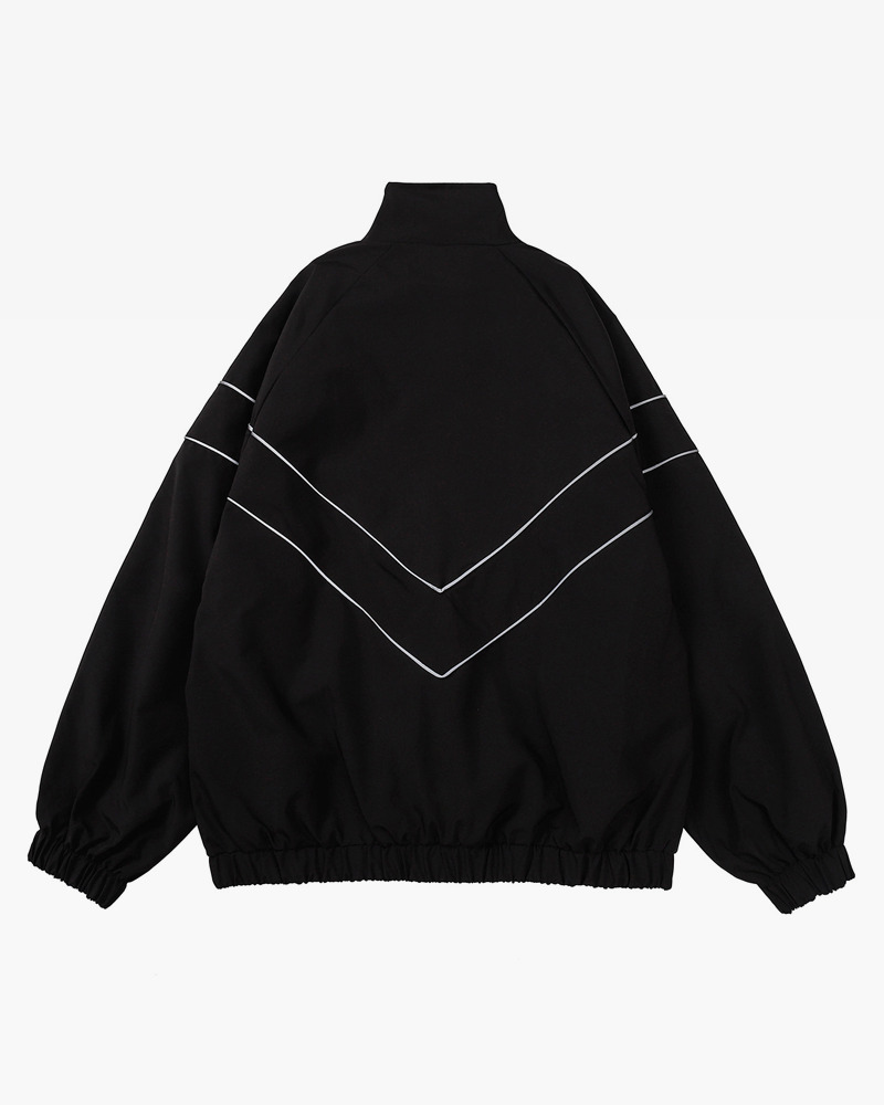 Y2K Grunge Reflective Stripe Jacket - 90S Retro Summer Outfit, Y2K Club & Party Fashion