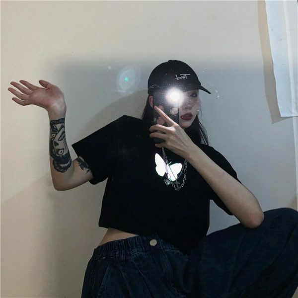 Y2K Grunge Short T-Shirt - 90S Fashion, Y2K Summer Outfits, Retro Style, Y2K Club & Party