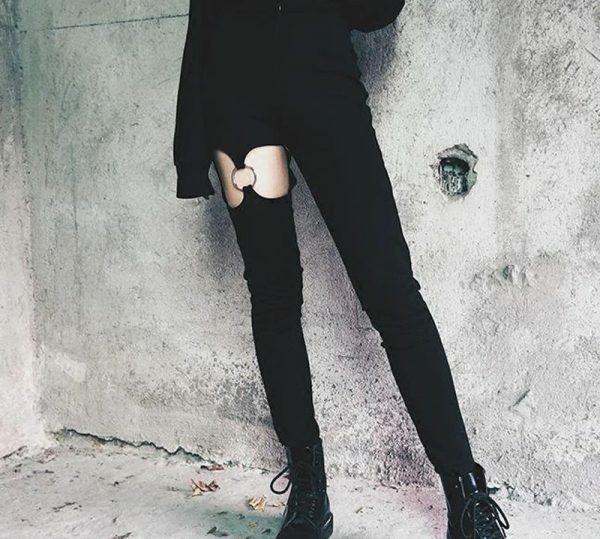 Y2K Grunge Skinny Gothic Pants - Retro 90S Fashion, Summer Outfits, And Club Party Looks
