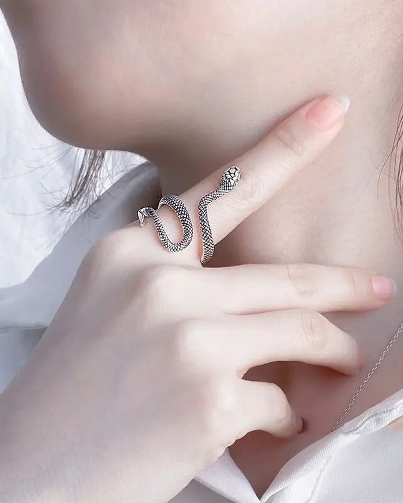 Y2K Grunge Snake Ring - Retro 90S Fashion, Gothic Y2K, Pastel Goth, Y2K Party Outfit Access