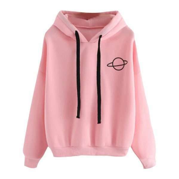 Y2K Grunge Space Logo Hoodie - Retro 90S Fashion, Summer Outfits, And Pastel Goth Style