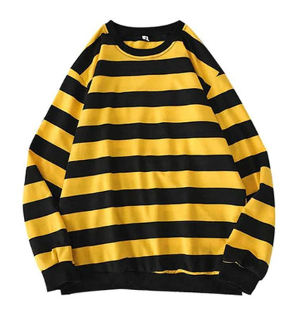 Y2K Grunge Striped Long Sleeve Shirt - Retro 90S Fashion, Summer Y2K Outfits, Pastel Goth Style