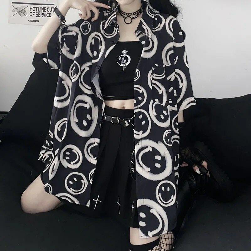 Y2K Grunge Summer Outfit - I Promise I'M Happy Retro 90S Tee For Women