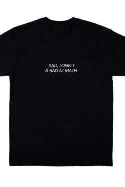 Y2K Grunge Summer Outfit - Sad Lonely And Bad At Math Shirt - Retro 90S Fashion For Women