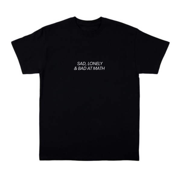 Y2K Grunge Summer Outfit - Sad Lonely And Bad At Math Shirt - Retro 90S Fashion For Women