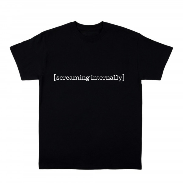 Y2K Grunge Summer Outfit - Screaming Internally Shirt, 90S Retro Style, Pastel Goth Fashion