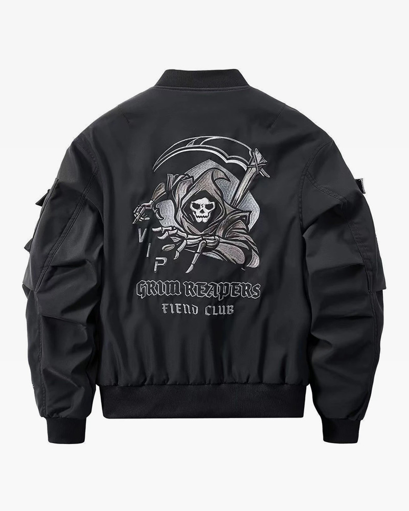 Y2K Grunge Techwear Bomber Jacket - 90S Retro Summer Outfit, Gothic Y2K Fashion