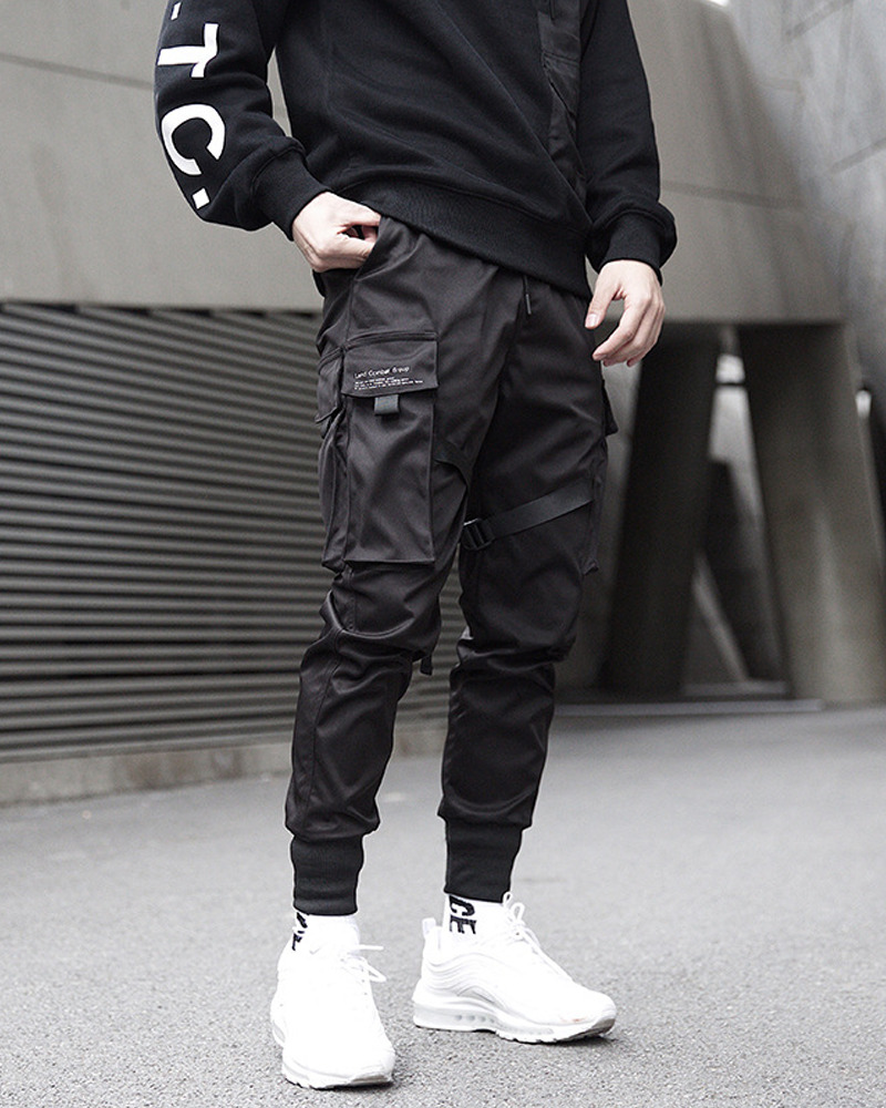 Y2K Grunge Techwear Cargo Pants - 90S Retro Summer Outfit, Y2K Club & Party Fashion