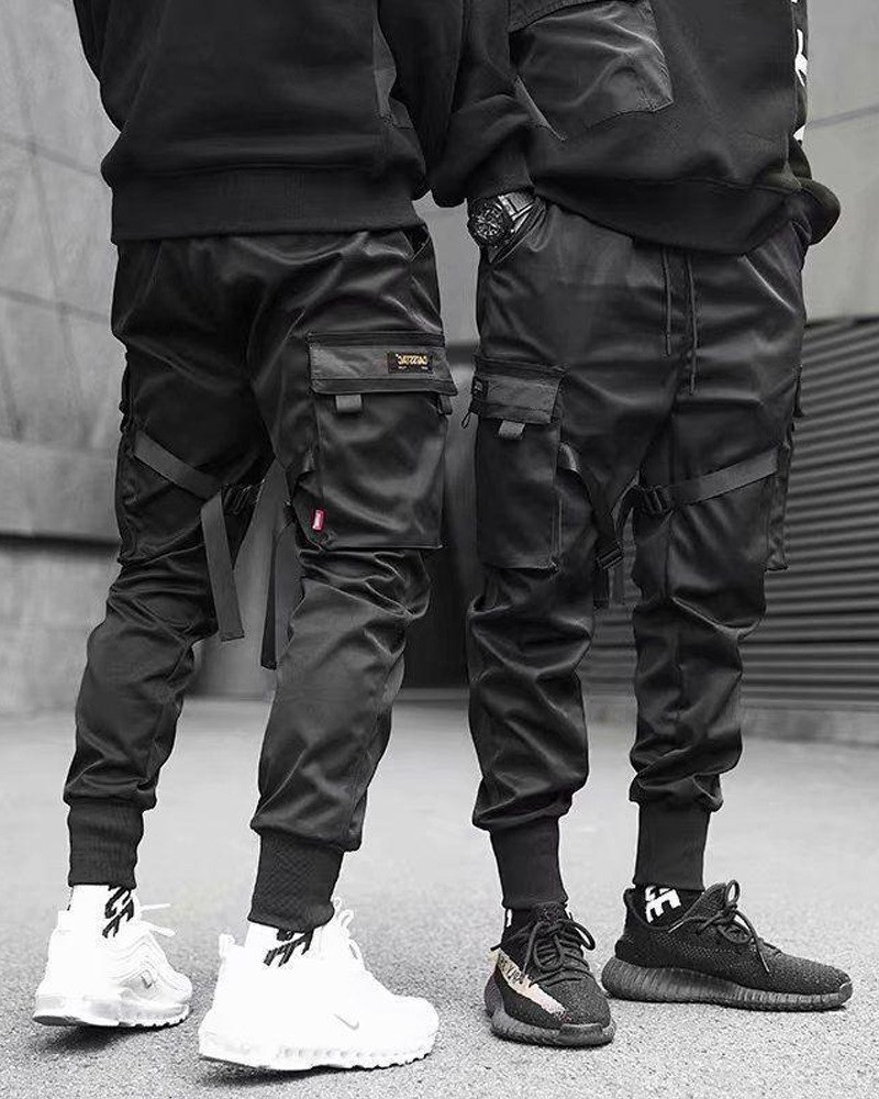 Y2K Grunge Techwear Cargo Pants - 90S Retro Summer Outfit, Y2K Club & Party Fashion