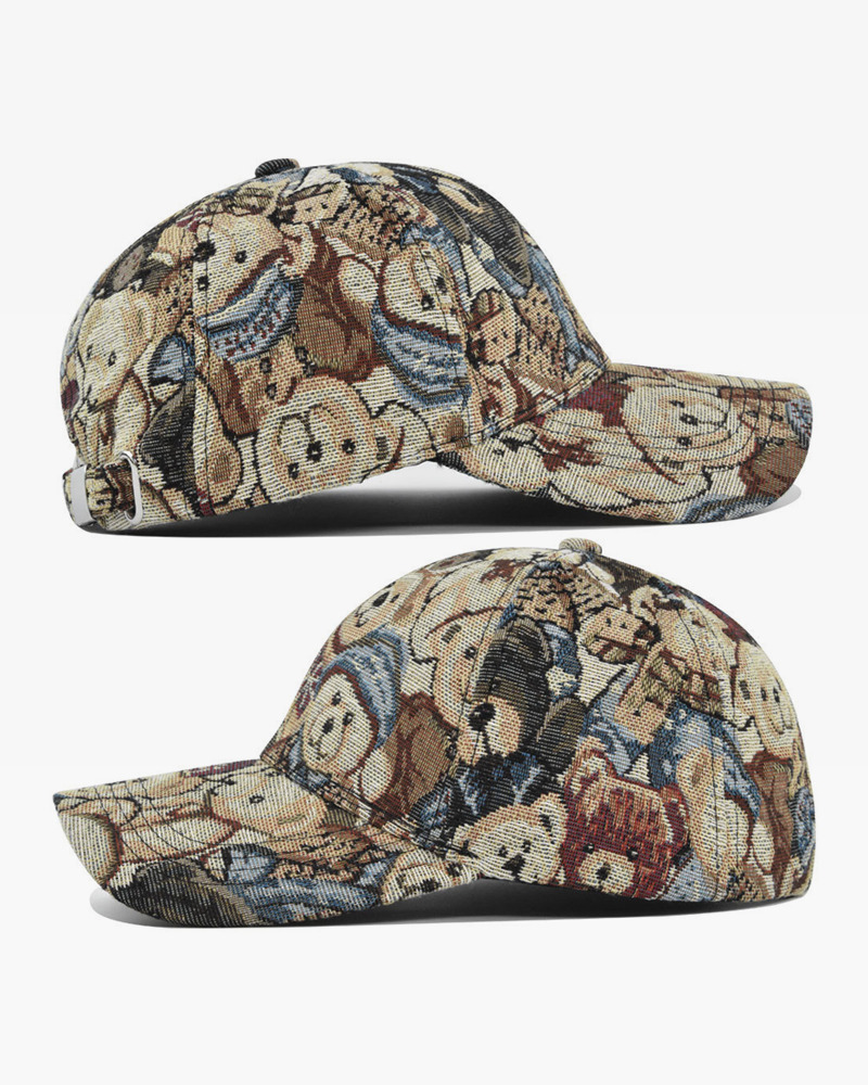 Y2K Grunge Teddy Bear Baseball Cap - Retro 90S Fashion, Summer Y2K Outfits, Pastel Goth Style