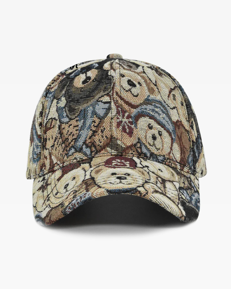 Y2K Grunge Teddy Bear Baseball Cap - Retro 90S Fashion, Summer Y2K Outfits, Pastel Goth Style